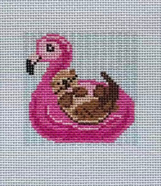 Otter Floatie Needlepoint Canvas
