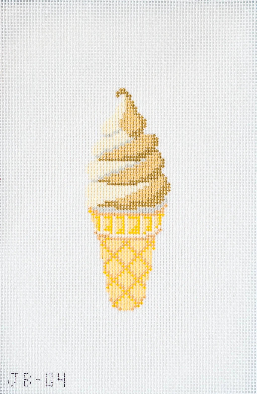 Jersey Ice Cream Swirl Cone Needlepoint Canvas