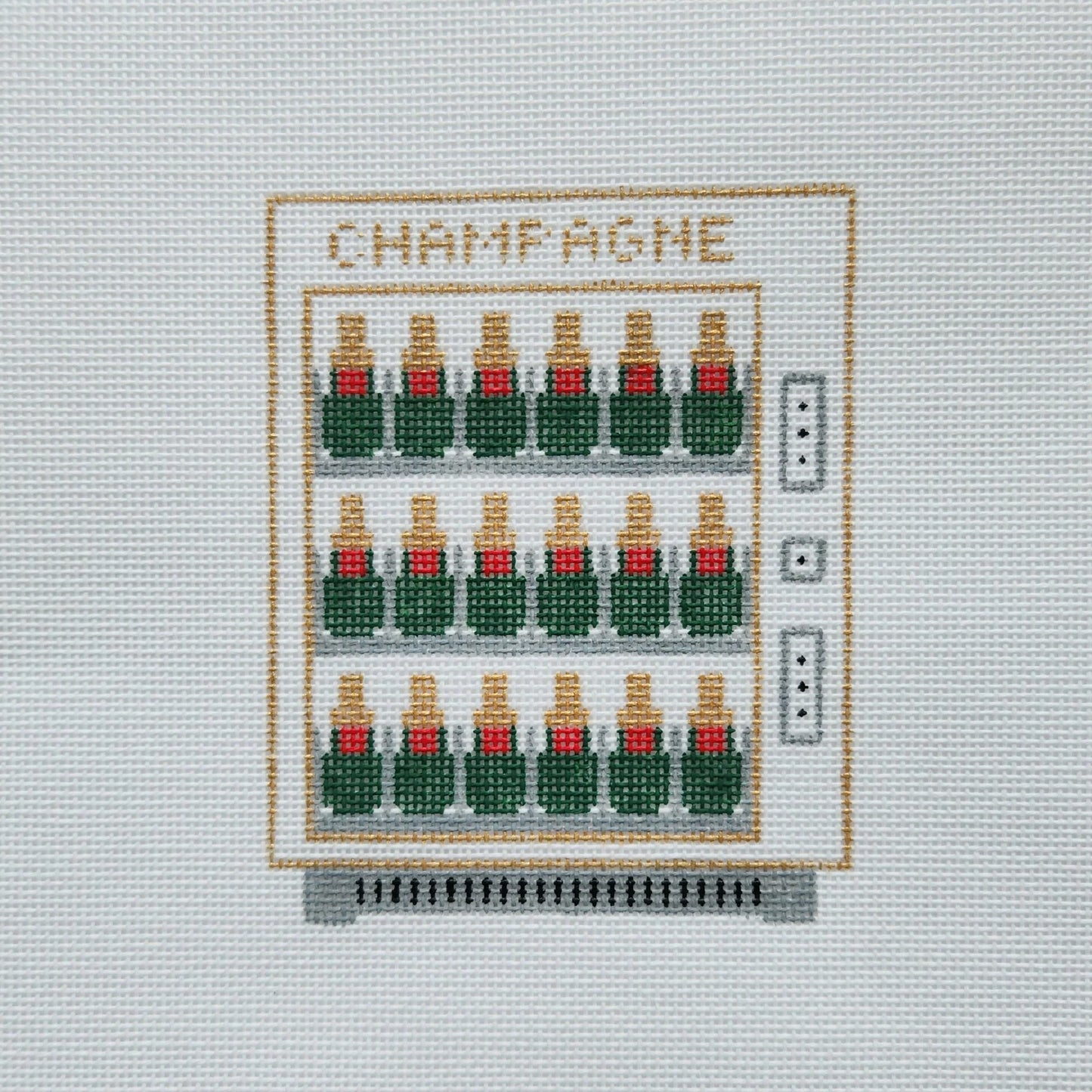 Champagne Vending Machine Needlepoint Canvas