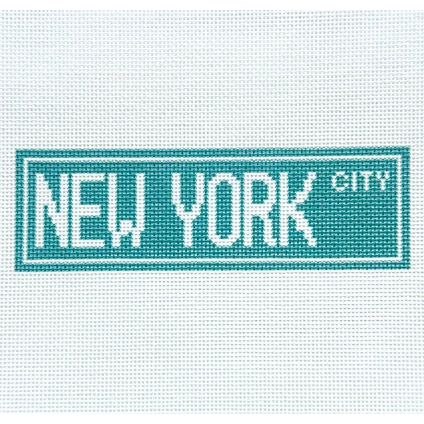 NYC Street Sign (18 Mesh) Needlepoint Canvas