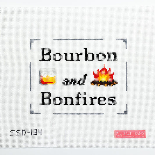 Burbon & Bonfires Needlepoint Canvas