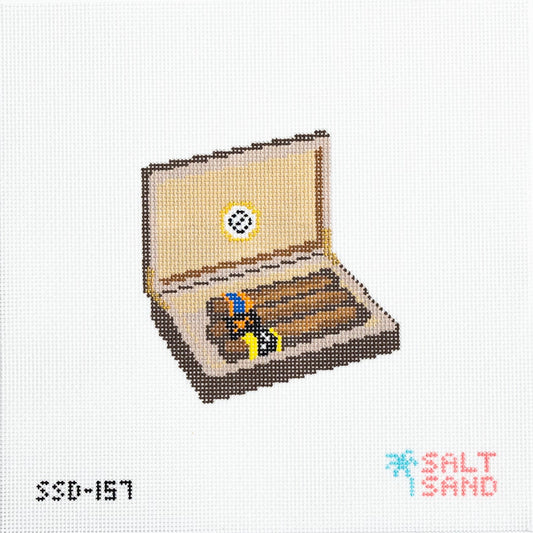 Cigar Humidor Needlepoint Canvas