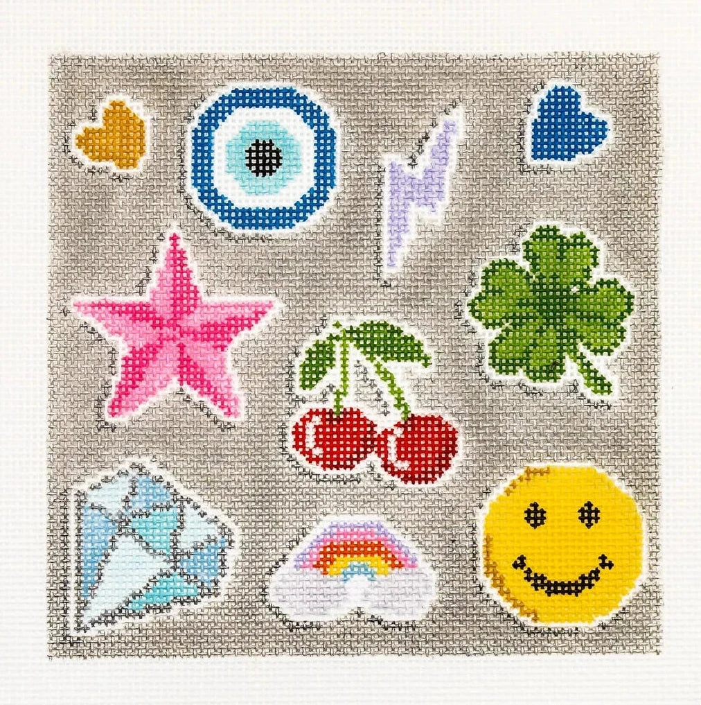 Iconic Stickers Needlepoint Canvas