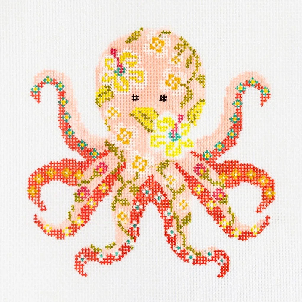 Opal the Octopus Needlepoint Canvas