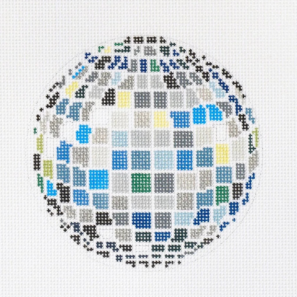 Disco Ball (Cool Tones) Needlepoint Canvas