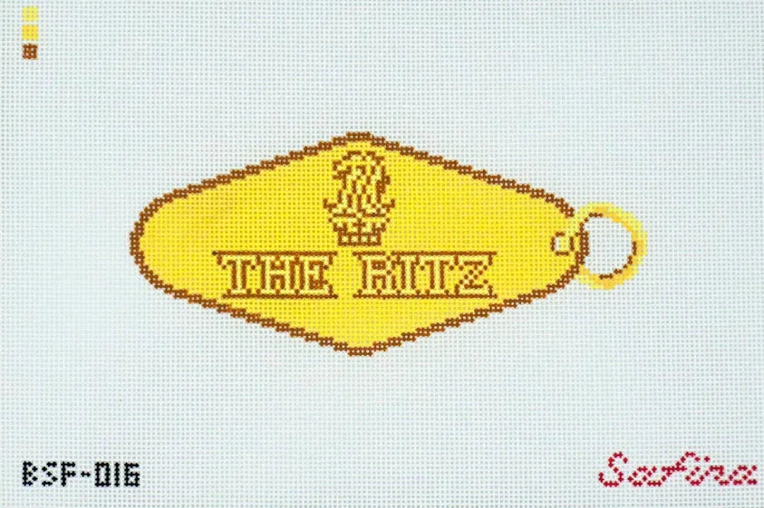 The Ritz Key Tag Needlepoint Canvas