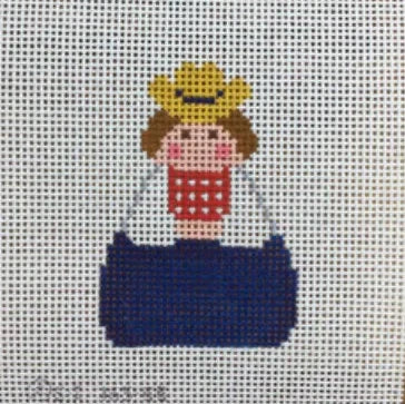 Cowboy Hat Stitch-It Angel Needlepoint Canvas