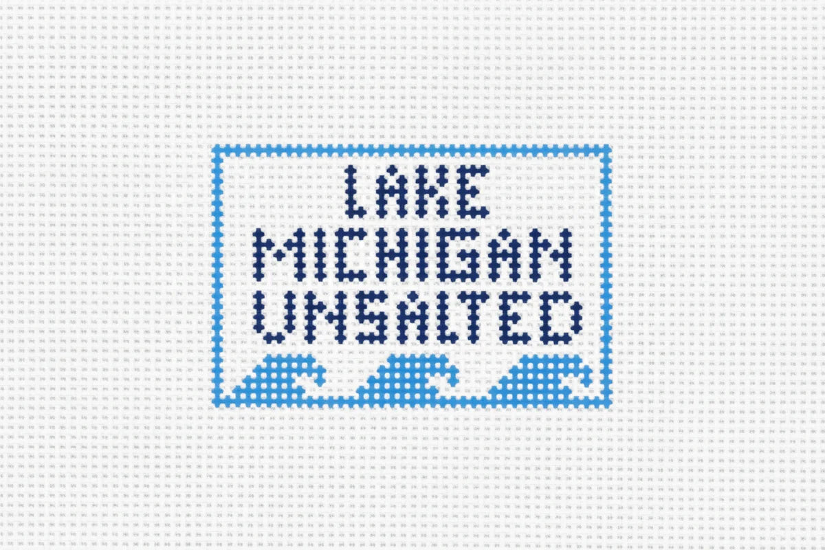 Lake Michigan Unsalted Needlepoint Canvas