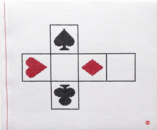 Euchre suit cube Needlepoint Canvas
