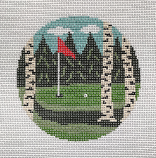 Perfect Shot Round Needlepoint Canvas