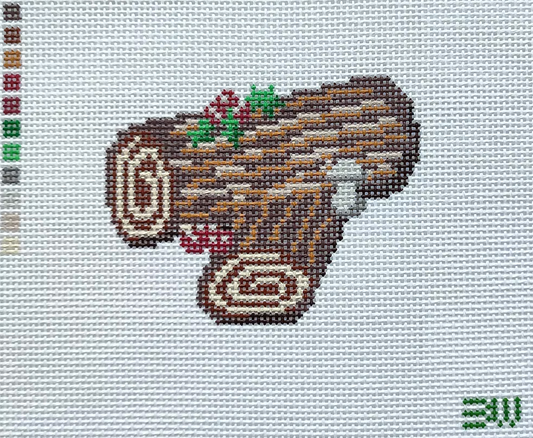Buche de Noel Needlepoint Canvas