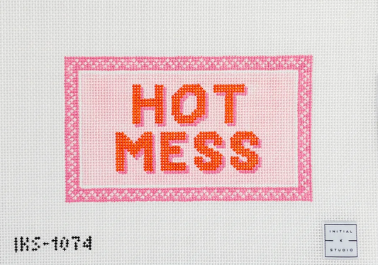 Hot Mess Rectangle Needlepoint Canvas