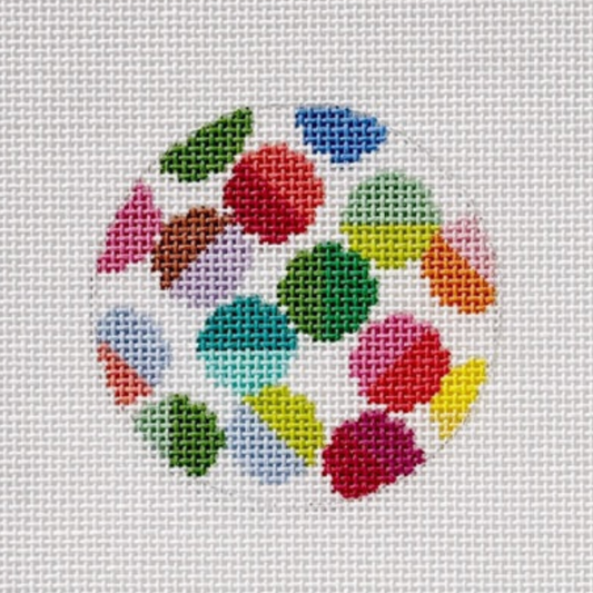 Mini Lulu Round Needlepoint Canvas
