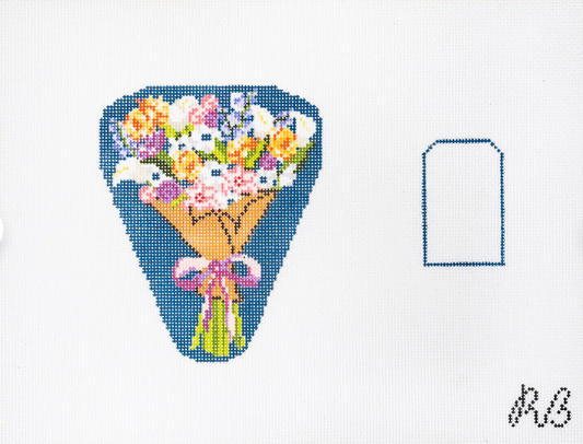 Blooming Bouquet Scissors Case Needlepoint Canvas