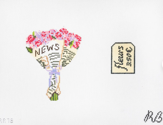 Bouquet SVP Fleurs Scissors Case Needlepoint Canvas