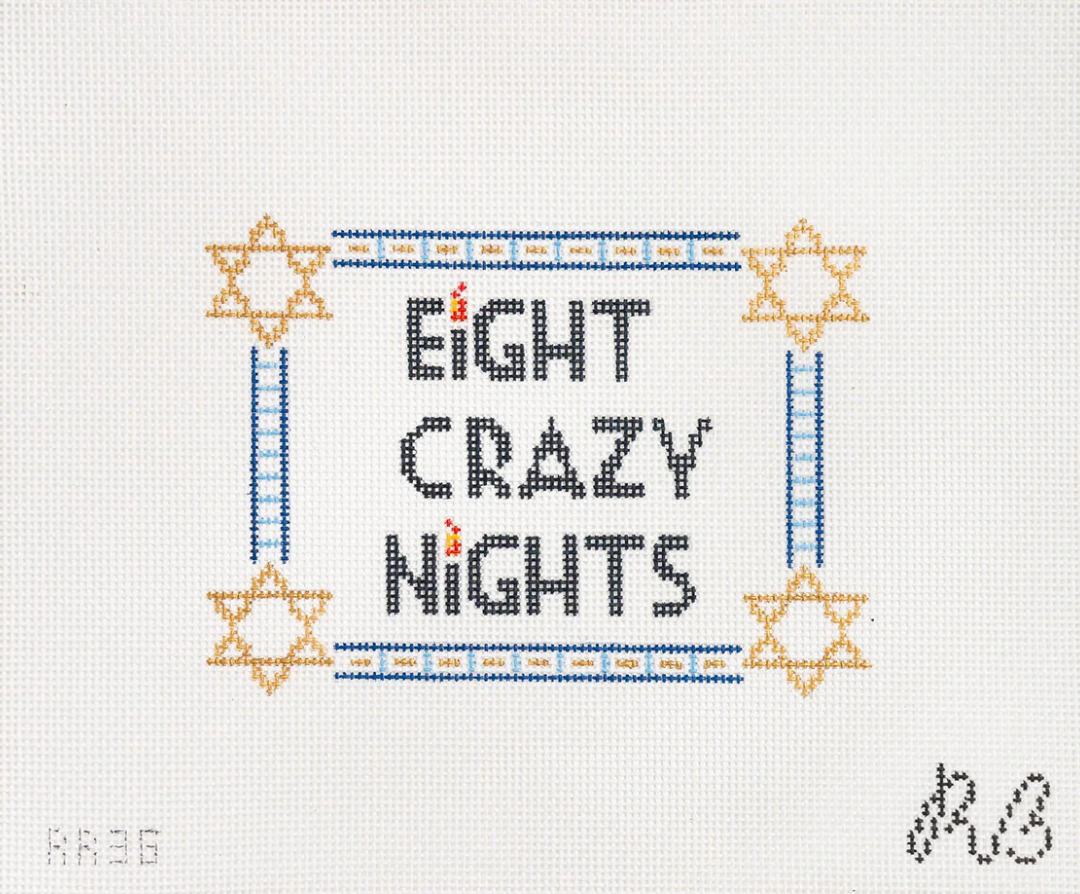 Eight Crazy Nights Needlepoint Canvas