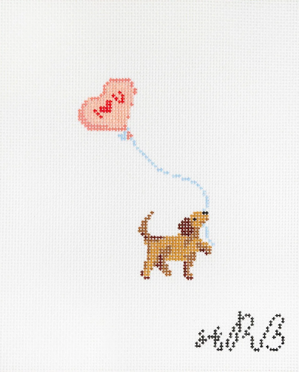 I Love You Puppy Needlepoint Canvas