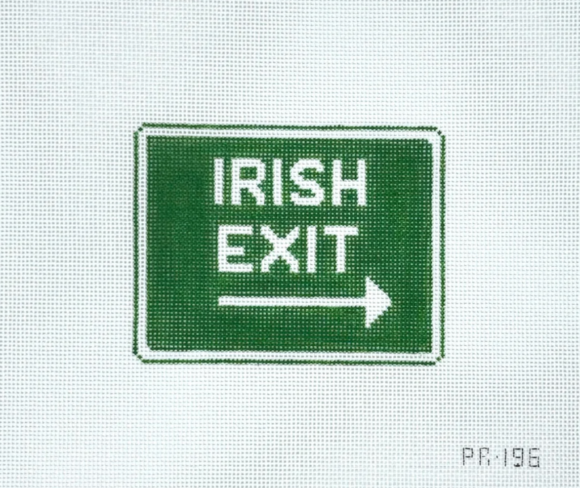 Irish Exit Needlepoint Canvas