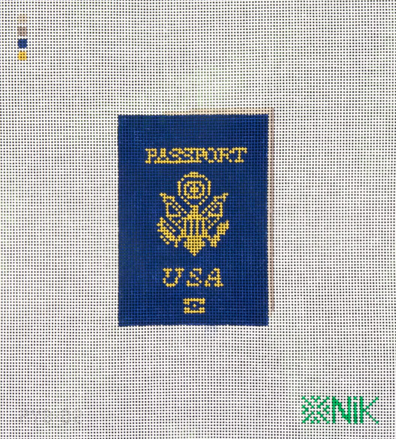 USA Passport Needlepoint Canvas