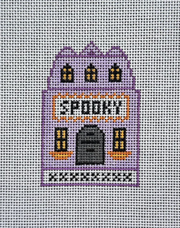 Spooky Village Needlepoint Canvas