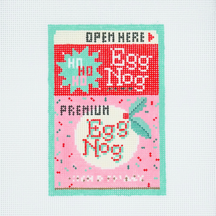 Egg Nog Carton Needlepoint Canvas