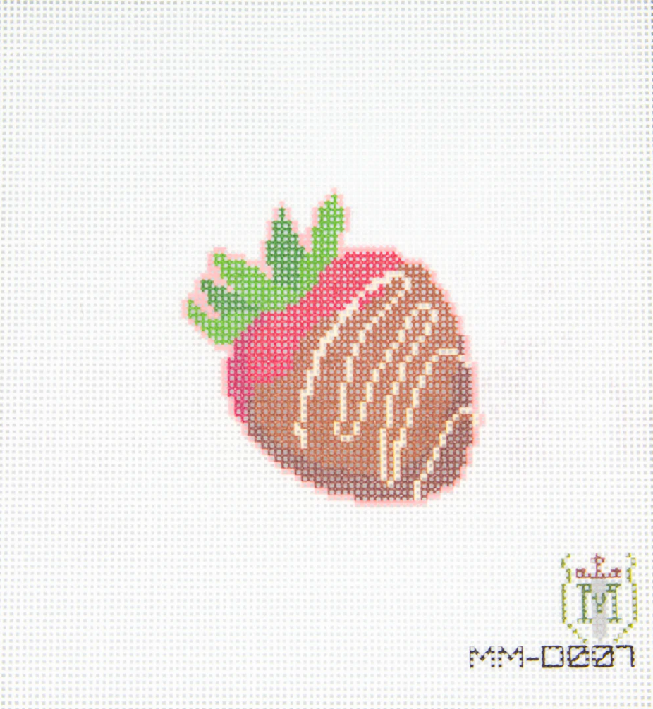 Chocolate Covered Strawberry Needlepoint Canvas