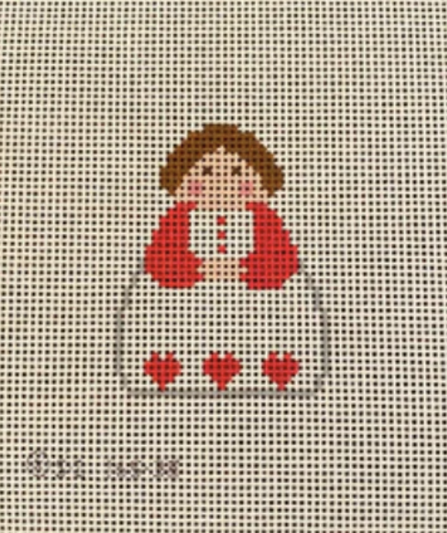 Red Hearts Stitch-It Angel Needlepoint Canvas