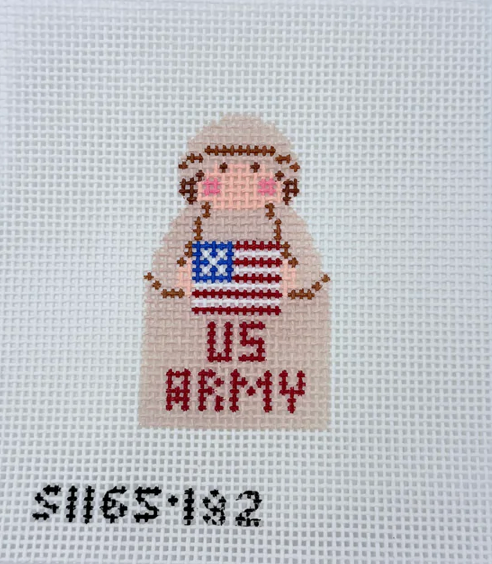 Army Stitch-It Angel Needlepoint Canvas