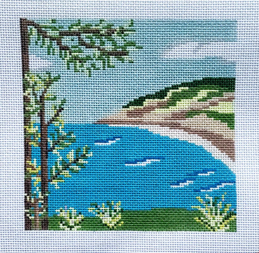 Up North Michigan Coast Needlepoint Canvas