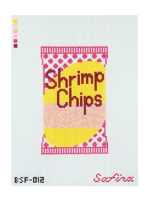 Shrimp Chips Needlepoint Canvas