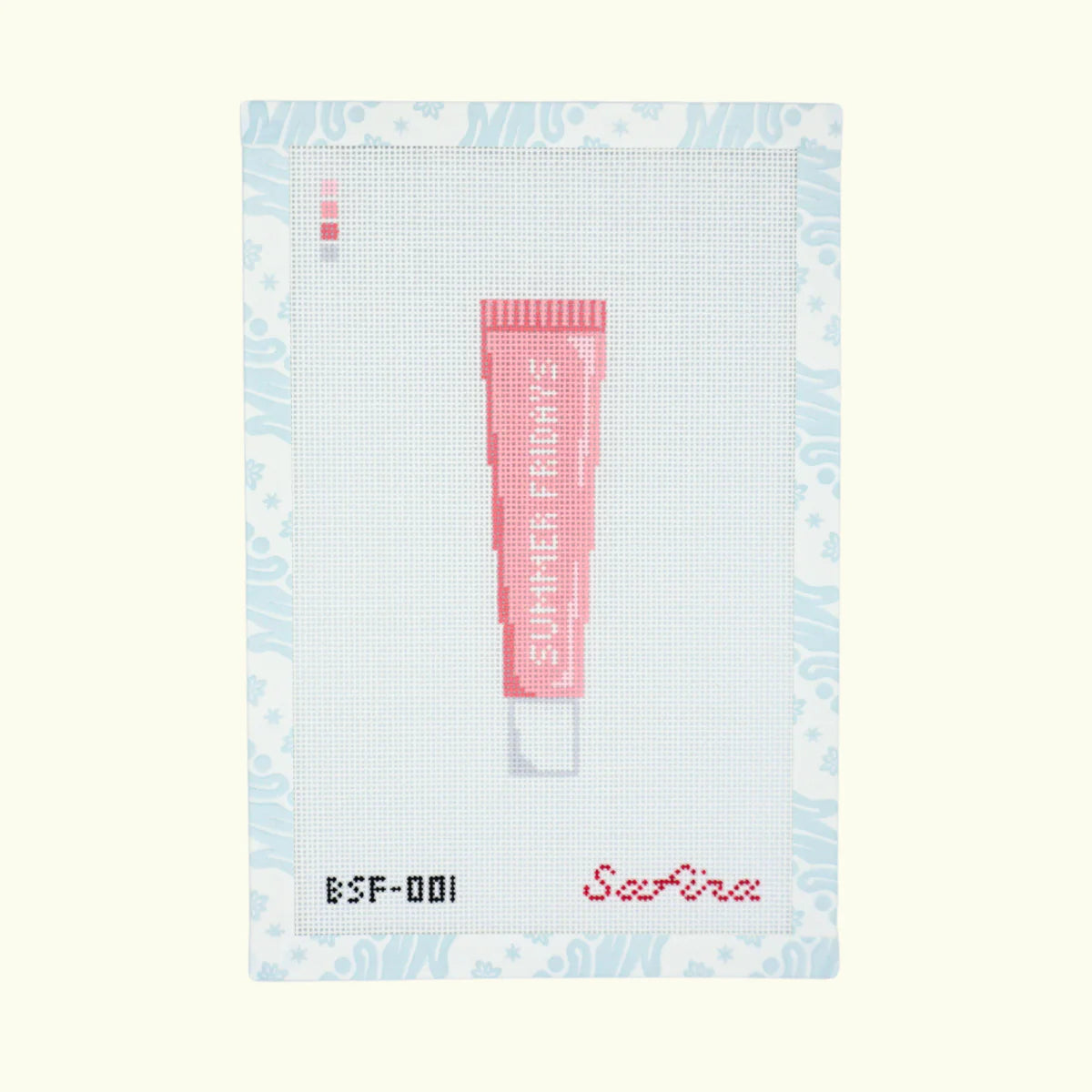Summer Fridays Lip Balm Needlepoint Canvas