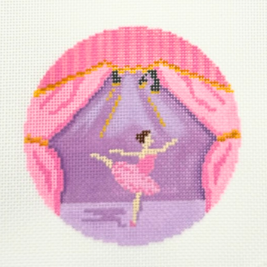 Ballerina Round Needlepoint Canvas