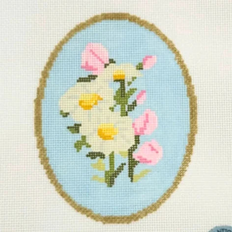 April Birth Flowers Needlepoint Canvas