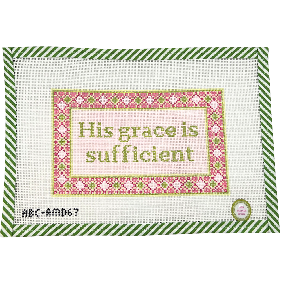 His Grace is Sufficient Needlepoint Canvas