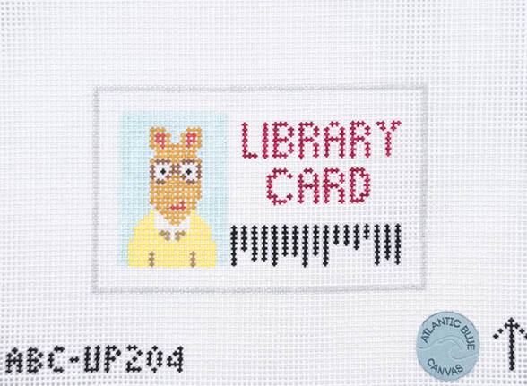 Aardvark Arthur Library Card Needlepoint Canvas