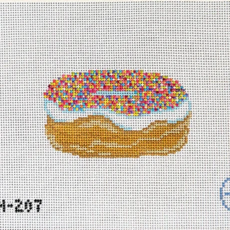 It's Sprinkles Vanilla Donut Needlepoint Canvas