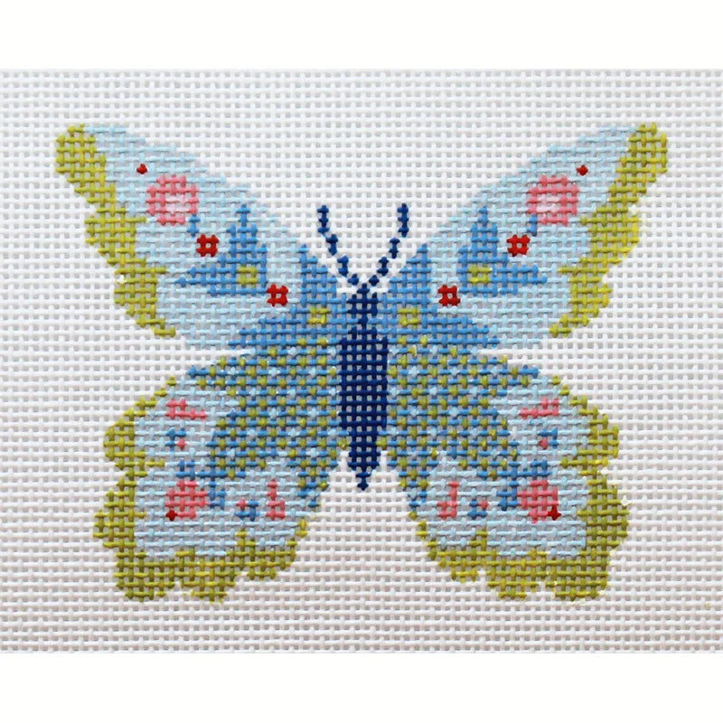 Blue Butterfly Needlepoint Canvas