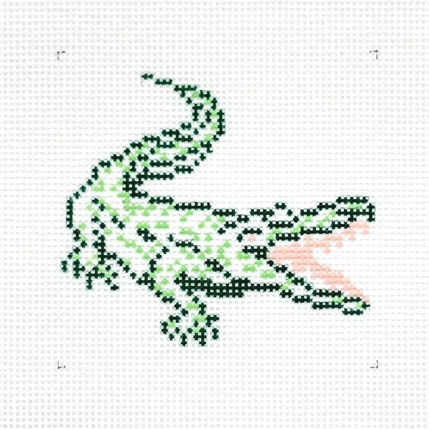 Florida Alligator Needlepoint Canvas