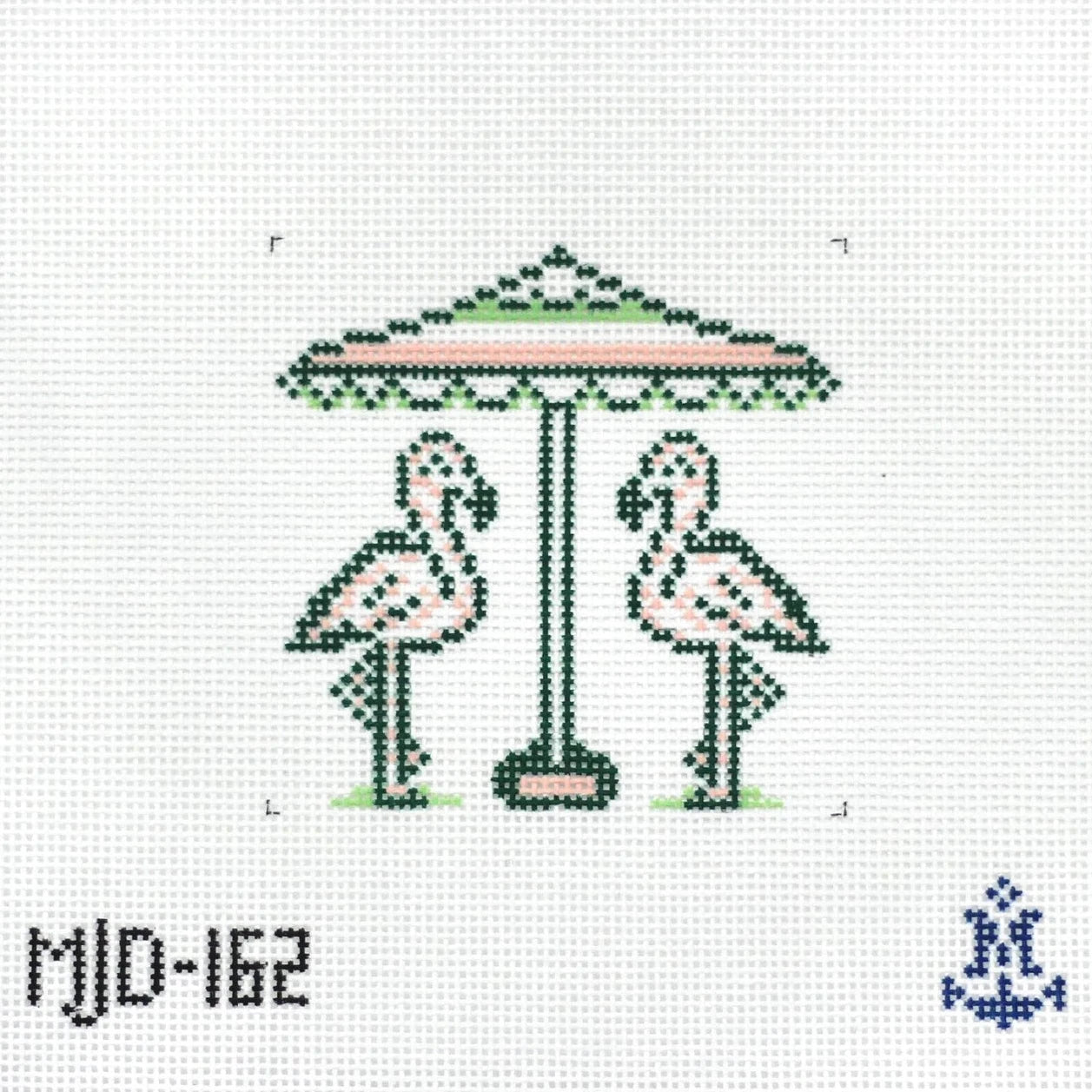 Florida Flamingos Needlepoint Canvas