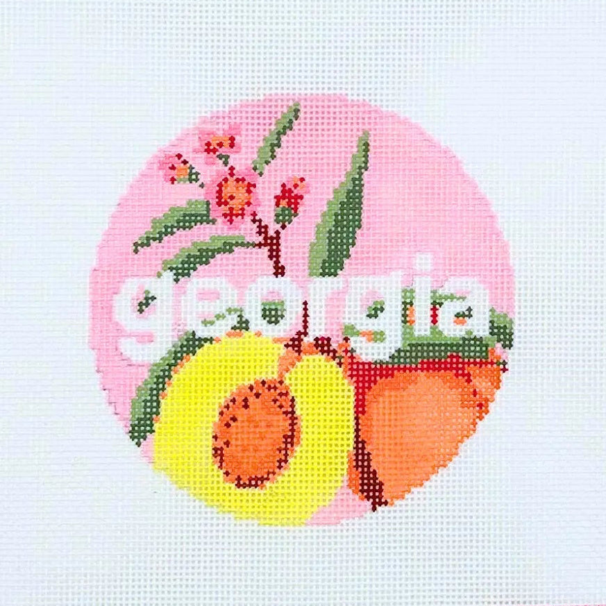 Georgia Round (50 States Collection) Needlepoint Canvas