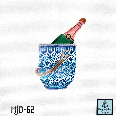 Ginger Jar Champagne Bucket Needlepoint Canvas