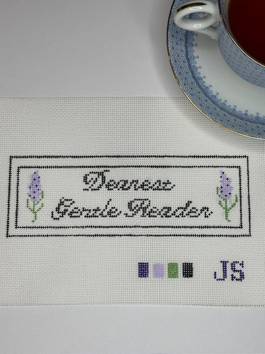 Dearest Gentle Reader Bookmark Needlepoint Canvas