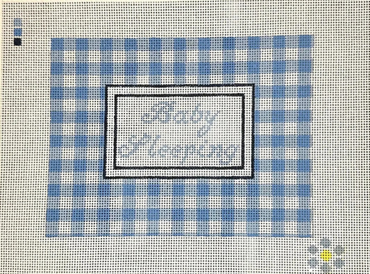 Gingham Baby Sleeping Needlepoint Canvas
