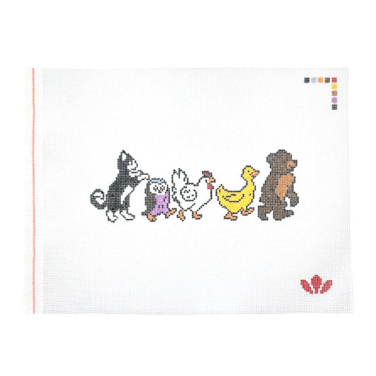 Little Bear Marching Needlepoint Canvas