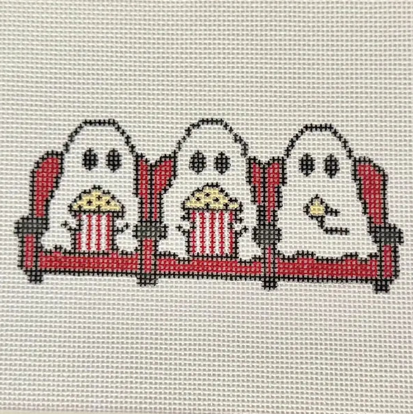 Movie Theater Ghosts Needlepoint Canvas