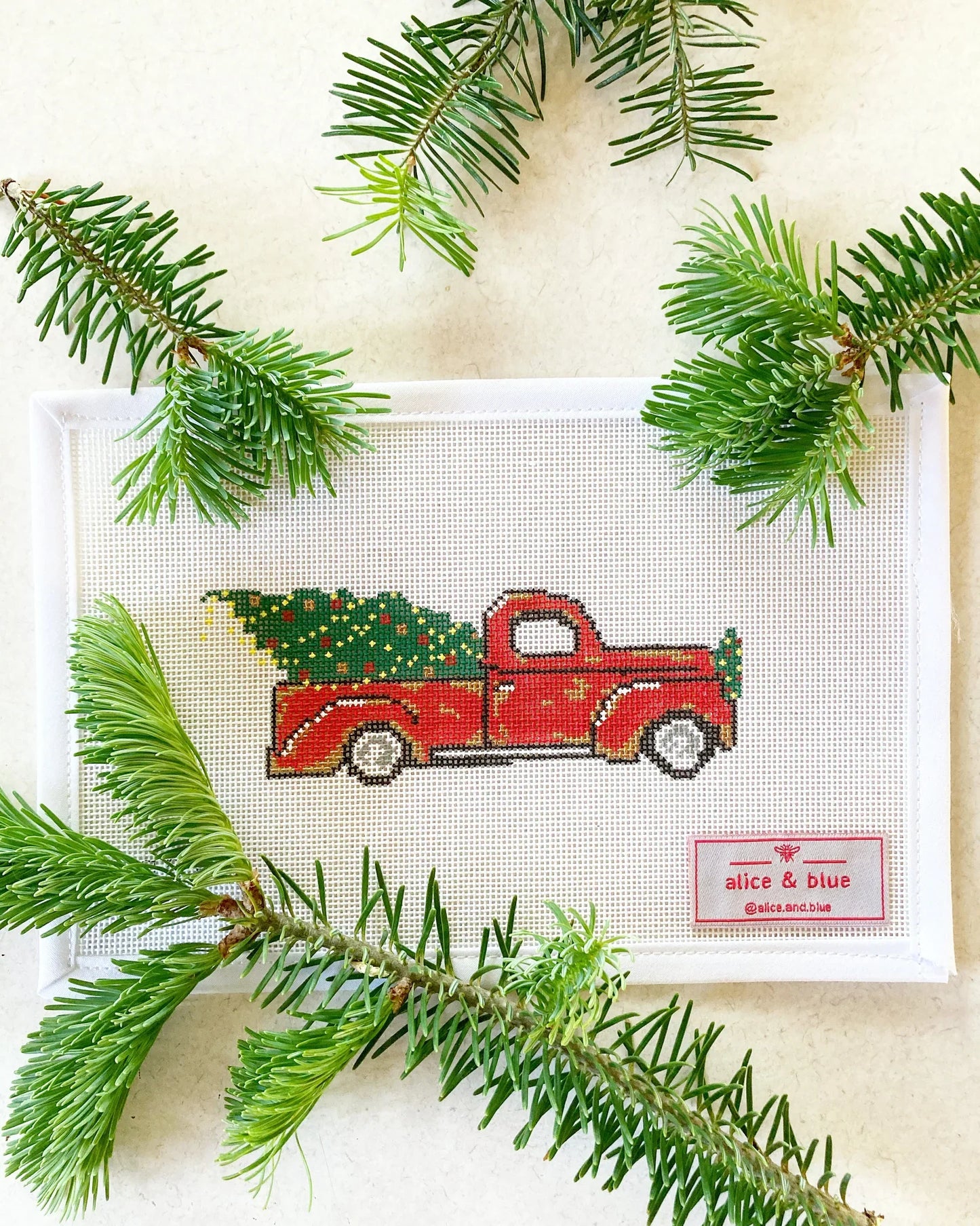 Oh Christmas truck Needlepoint Canvas