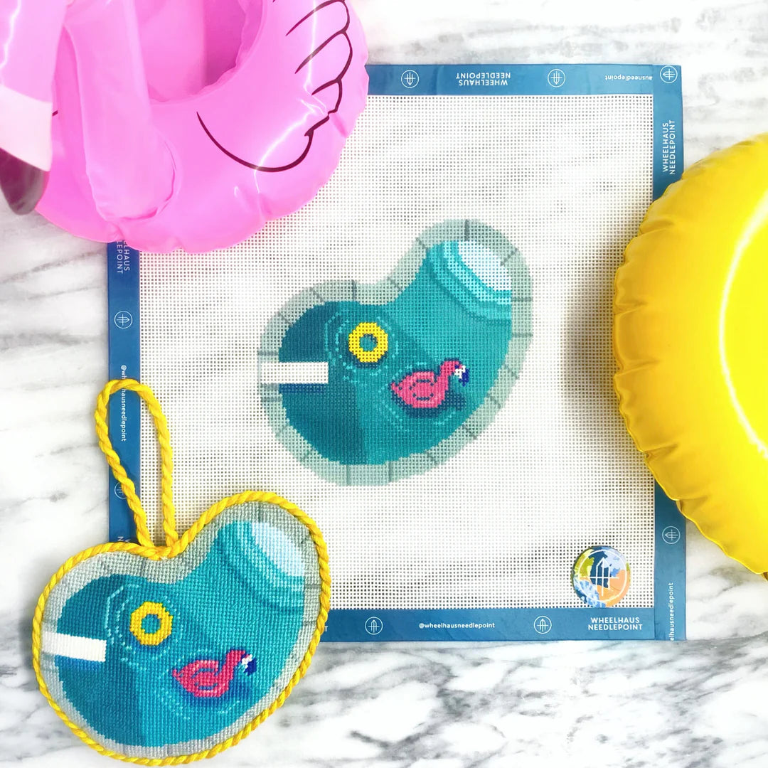 Splash Zone Pool Needlepoint Canvas