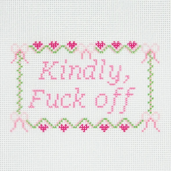Kindly F Off Needlepoint Canvas