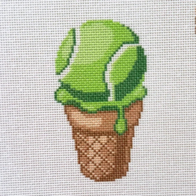 Tennis Ball Ice Cream Needlepoint Canvas