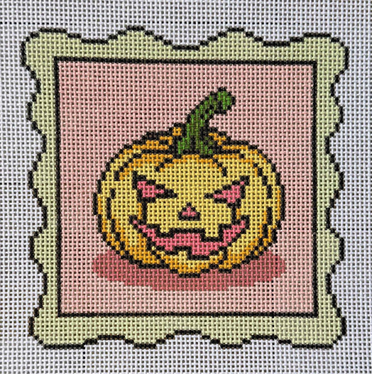 Jack the Smiling Pumpkin Needlepoint Canvas